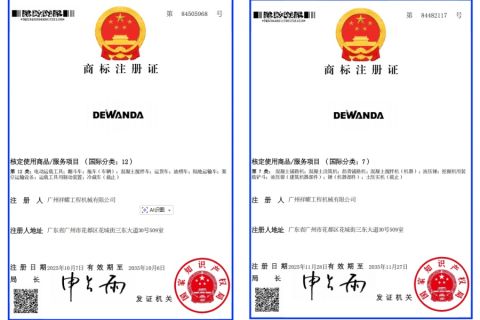 certificate 2 certificate from Guangzhou Xiangyao Construction Machinery Co., Ltd