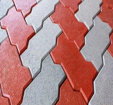 Interlock Cement Brick, 9 in x 4 in x 3 in Color Red Thickness(mm) 2 ...
