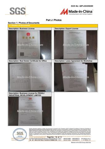 SGS certificate from Fushun Junda Wax Industry Co., Ltd.