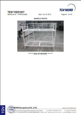 EN747 Report certificate from Jinhua Bonuo Furniture Co, Ltd