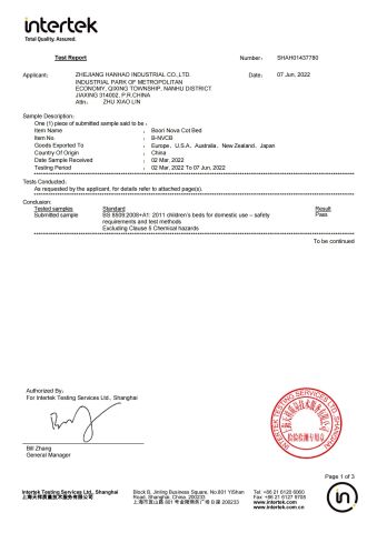BS 8509 :2008+A1: 2011 certificate from Zhejiang Hanhao Industrial Co., Ltd.