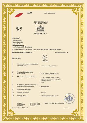 ECE certificate of Qingdao QJ Industrial Inc. – certificate photo, supplier certificates section