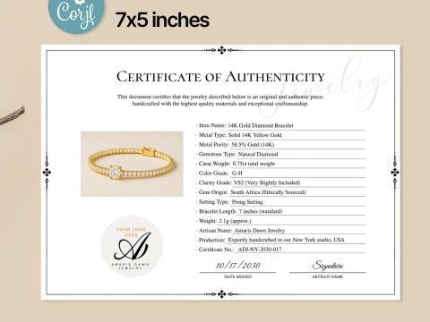 Certification certificate from JT Corp
