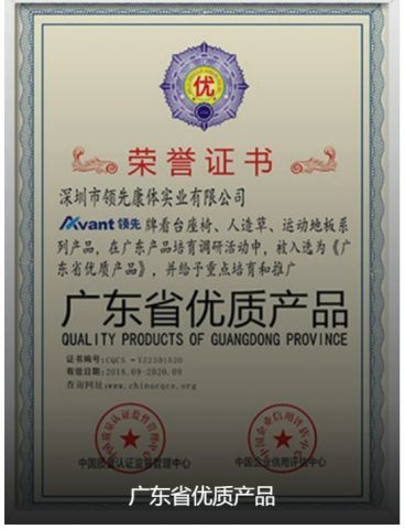 Quality products of GuangDong Province certificate from Shenzhen Avant Sports Industrial Co., Ltd.
