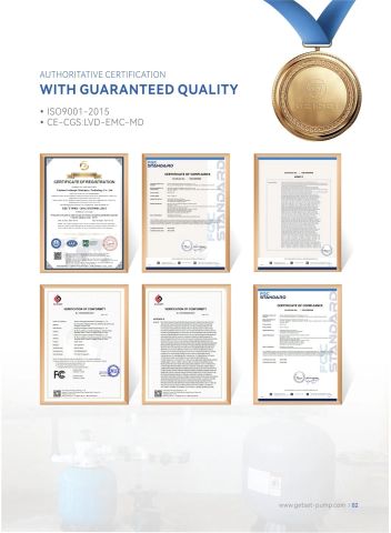 Getset Certifications certificate from Taizhou Geshengte Mechanical Technology Co., Ltd