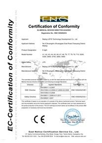 Certificates certificate from Sanhe Lefis Electronics Co., Ltd.