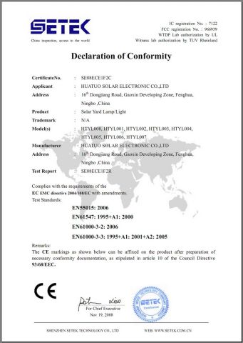 Our certificates certificate from Zhongdi (Ningbo) Energy Co., Ltd.