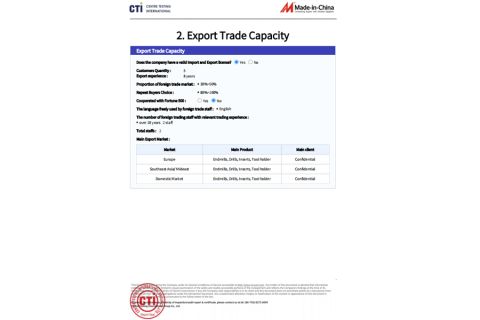 Certificate Display --4 certificate of CHANGZHOU SOOD TOOLS CO., LTD – certificate photo, supplier certificates section