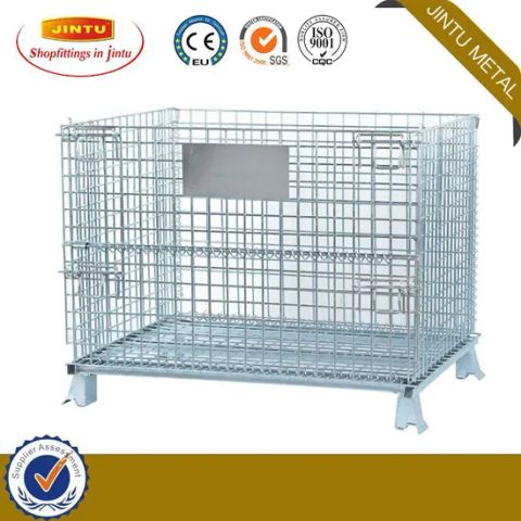 Wire Container Round Heavy Duty Wire Container/Wire Mesh Container/Roll Container Folded ...