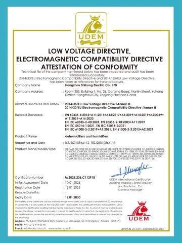 CE certificate from Hangzhou Shikong Electric Co., Ltd.