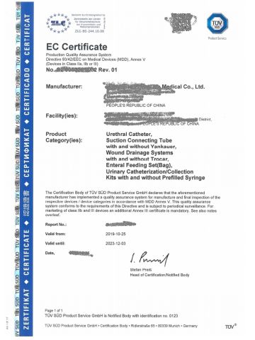 CE certificate from Suzhou Med4u Medical Instrument Co., Ltd.