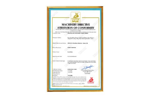 Certificates certificate from Jining Wentu Automobile Trading Co., Ltd.