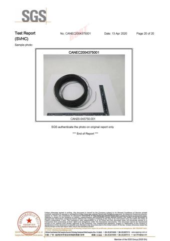 REACH Compliance certificate of CB (XIAMEN) INDUSTRIAL CO., LTD. – certificate photo, supplier certificates section