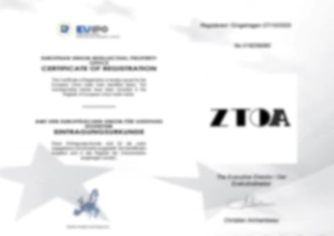 EU trademark certificate from ZHEJIANG ZHIGAO SPORTING GOODS Co., LTD.