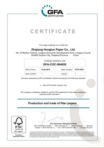 FSC certificate of Hangzhou Hesheng Trading Co., Ltd. – certificate photo, supplier certificates section