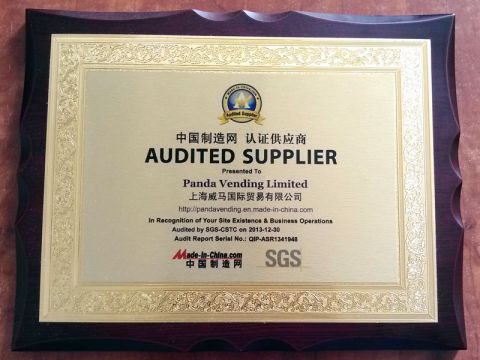 SGS Audit Certificate certificate from Panda Vending Limited