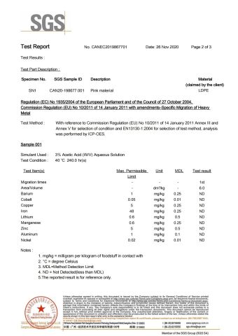 Foam Liners certificate from KAIPING FEILIYANG PACKING MATERIALS CO., LTD.