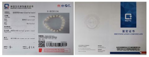 pearl bracelet with gold beads certificate certificate from Zhuji Xueluo Pearl Jewelry Co., Ltd.