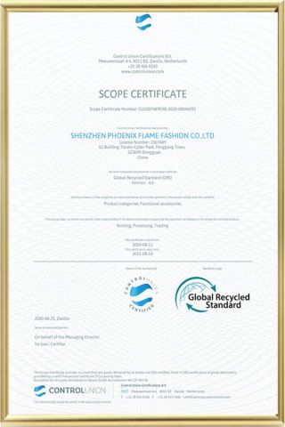 GRS-Certificate certificate from Phoenix Flame Holdings Limited
