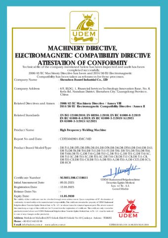 CE certificate of Shenzhen Danrel Industrial Co., Ltd. – certificate photo, supplier certificates section
