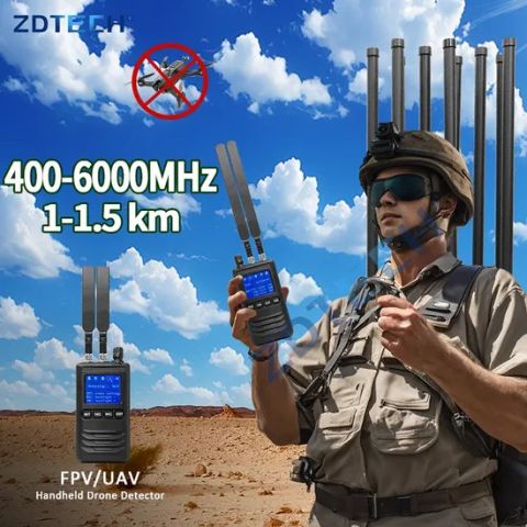 Portable Handheld Uav Detection 1500 2000m for 2 4G 5 8g Anti Drone ...
