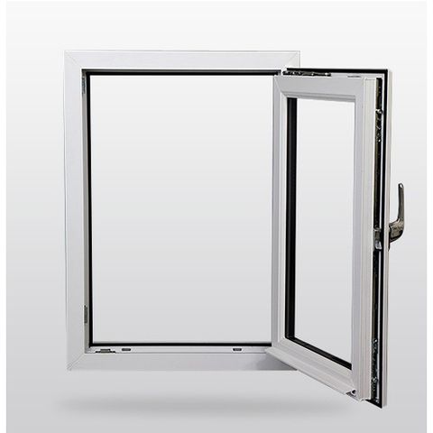 Rectangular Opening Window UPVC Frame Window Shape Rectangular Frame Color White Open Style Hinged ...