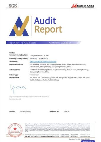 SGS certificate from Zhongshan Xjcraft Co, . Ltd