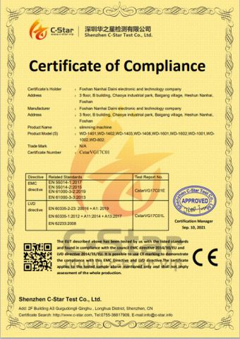 CE for Europe certificate from Foshan City DaiNi Electronic Technology Co., Ltd.