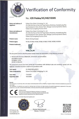 CE Cetificate of Driving Floor Sweeper certificate from Foshan Better Technology Co., Ltd.