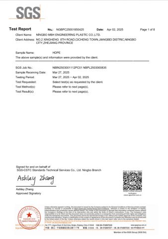 Product Inspection Report certificate of Ningbo Mbh Engineering Plastic Co., Ltd. – certificate photo, supplier certificates section