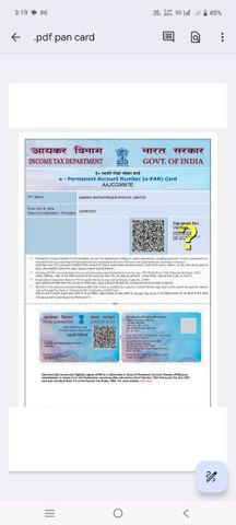 buisness Pan  certificate from Gamari Enterprises Private limited 