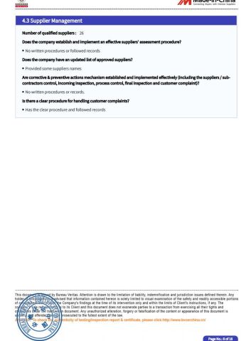 BV certificate from Shandong Mugong Farming Equipment Co., Ltd.