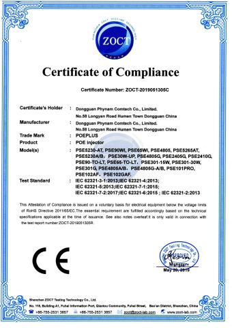 CE Certificate certificate from Shenzhen Lanwee Technology Co., LTD
