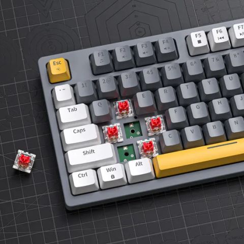 Spell Button Keyboard Double-Spell Full-Key Hot-Plug Red Axis Game Gaming Keyboard from China ...
