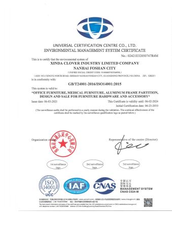 UNIVERSAL CERTIFICATION CENTRE CO.,LTD.ENVIRONMENTAL MANAGEMENT SYSTEM CERTIFICATE certificate from FOSHAN M&W FURNITURE LIMITED COMPANY