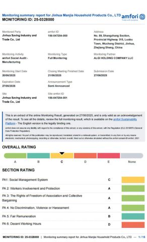 4 certificate from Jinhua Saving Industry and Trade Co. Ltd