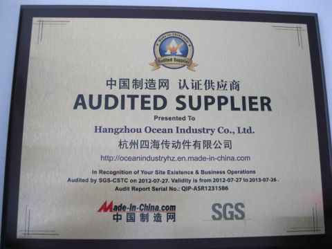 Certificate certificate from Hangzhou Ocean Industry Co., Ltd.