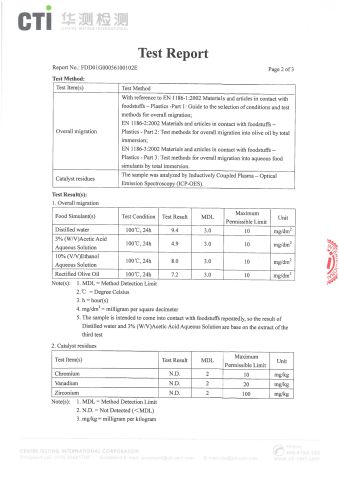 LFGB certificate of Wuhan Eco Faith Packing Co., Ltd. – certificate photo, supplier certificates section