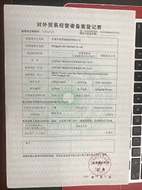 License Photo certificate of Dongguan Jzj Garment Co., Ltd. – certificate photo, supplier certificates section
