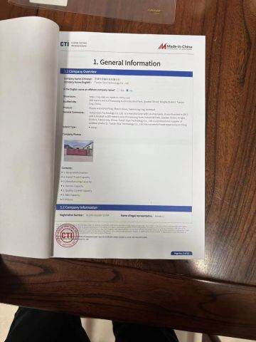 Our certificates certificate from Tianjin Sijia Technology Co., Ltd.