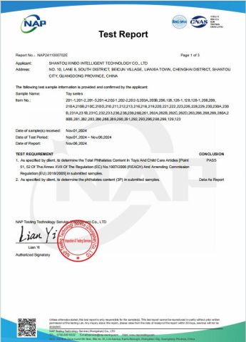 10P certificate from Shantou Xinbo Intelligent Technology Co., Ltd