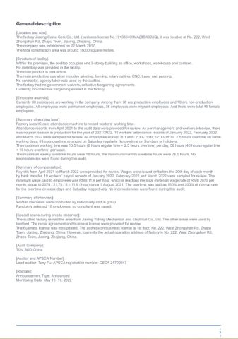 BSCI certificate from Xiamen Folover Import &Export Co., Ltd.