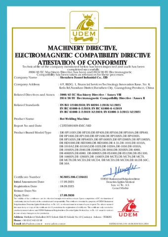 CE certificate of Shenzhen Danrel Industrial Co., Ltd. – certificate photo, supplier certificates section