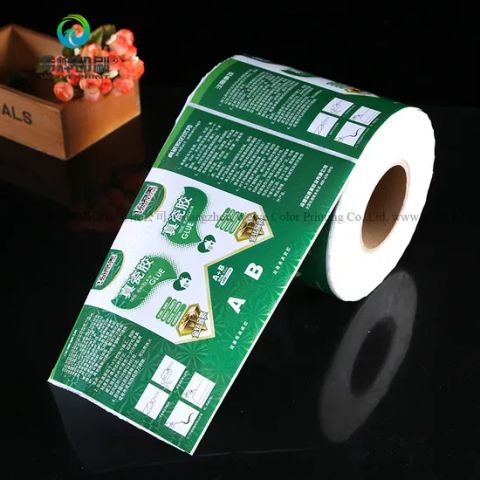 Custom Durable Packaging Sticker Adhesive Roll Logo Paper Printing ...