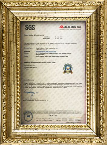 Certificates certificate from Jiangsu Gather Power Industry Co., Ltd.