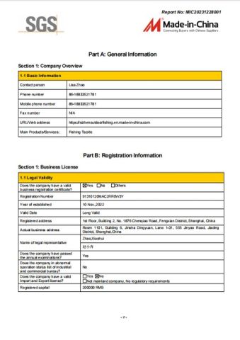 SGS certificate 2 certificate from Shanghai Sizhen Trading Co., Ltd
