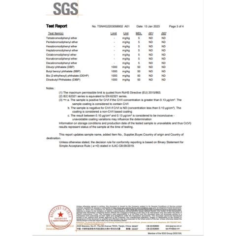 Text Report 2 certificate of Tianjin Bimotech Co., Ltd – certificate photo, supplier certificates section