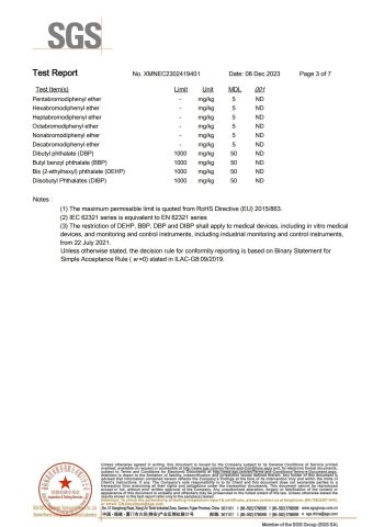 SGS certificate from Suzhou Health Run New Material Technology Co., Ltd.
