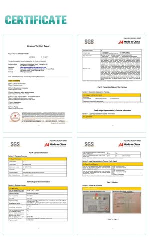 Certification certificate from Hangzhou Lili Import and Export Trading Co., Ltd