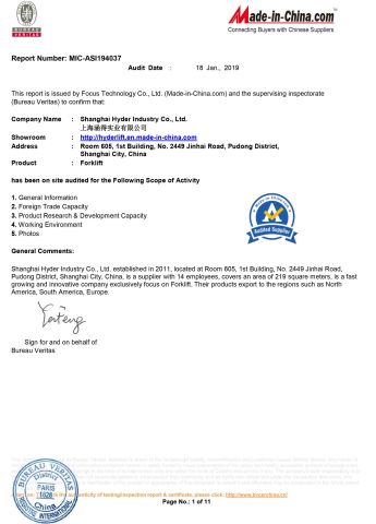 BV certificate for supplier certificate of Shanghai Hyder Industry Co., Ltd. – certificate photo, supplier certificates section